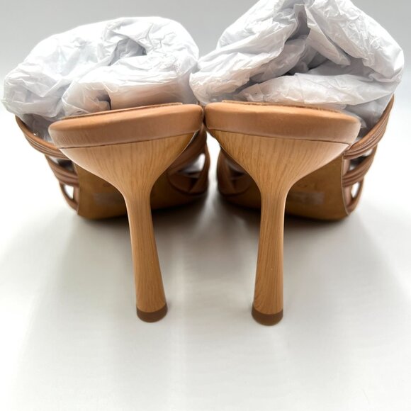 Joie Womens Size 6.5 Olive Brown Leather Strappy Square Toe Sandals Heels Shoes - Picture 7 of 15